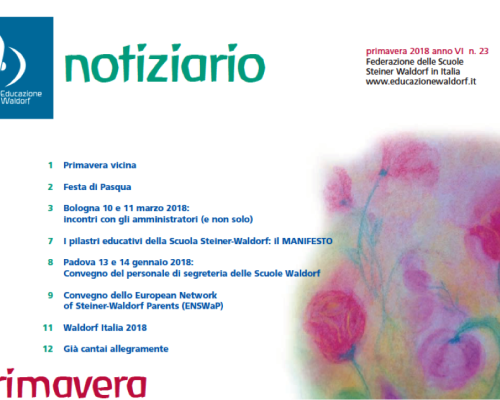 Primavera 2018 - Notiziario della Federazione delle Scuole Steiner Waldorf in Italia