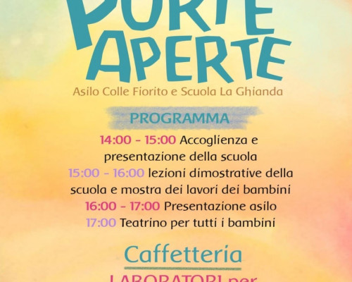 Porte aperte asilo e scuola