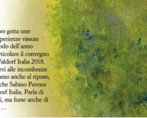 Estate 2018 - Notiziario della Federazione delle Scuole Steiner Waldorf in Italia